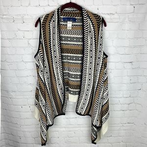 Blue Rain Black, Brown, and White Vest Size Small